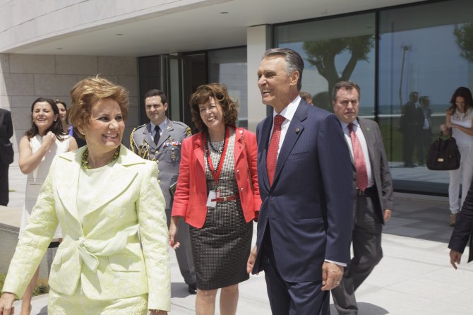 Visita de Sua Excelência o Presidente da República, Doutor Aníbal Cavaco Silva às instalações da Fundação no dia das comemorações do 10 de Junho de 2012. Foto gentilmente cedida por Luís Filipe Catarino/Presidência da República.
